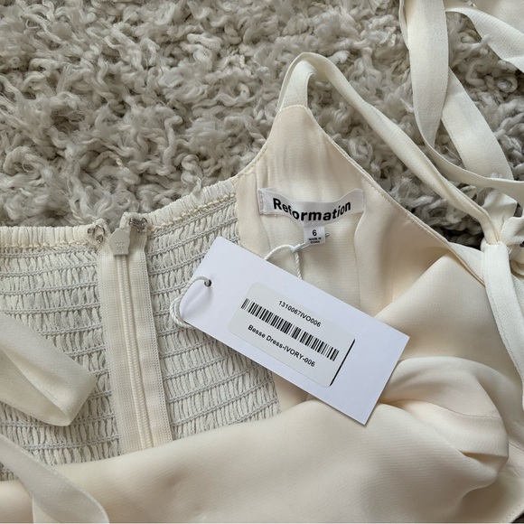 Reformation Bessie White Dress sz 6 - Picture 4 of 7